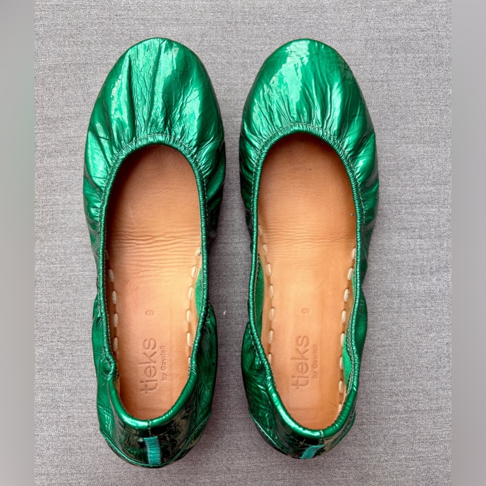 Tieks Emerald Ballet Flats Size 9